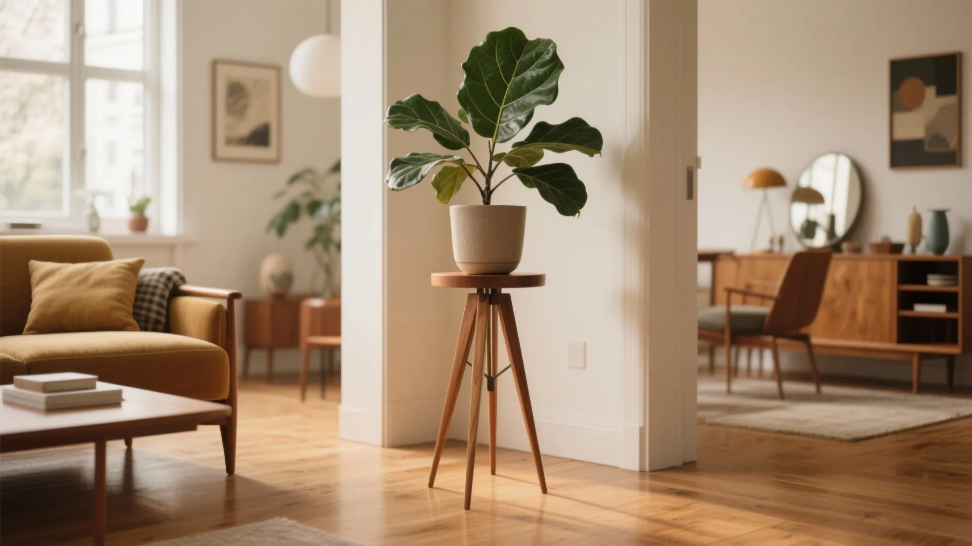 3. Mid-Century Tripod Stand