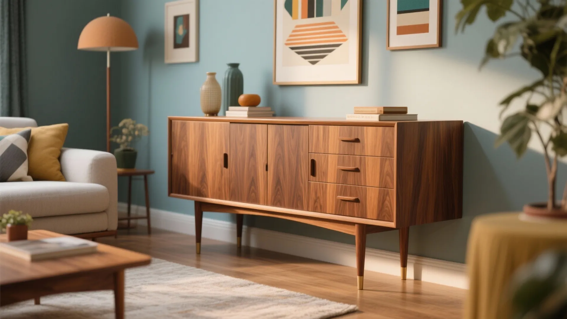 Mid-Century Modern Low Storage