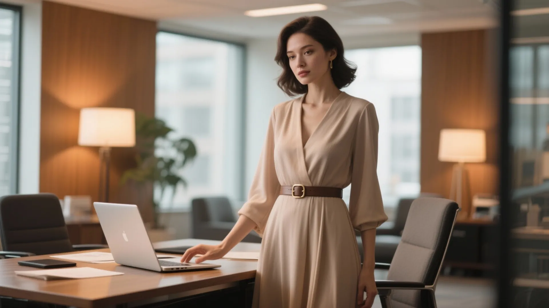 3. Midi Dress with a Belt