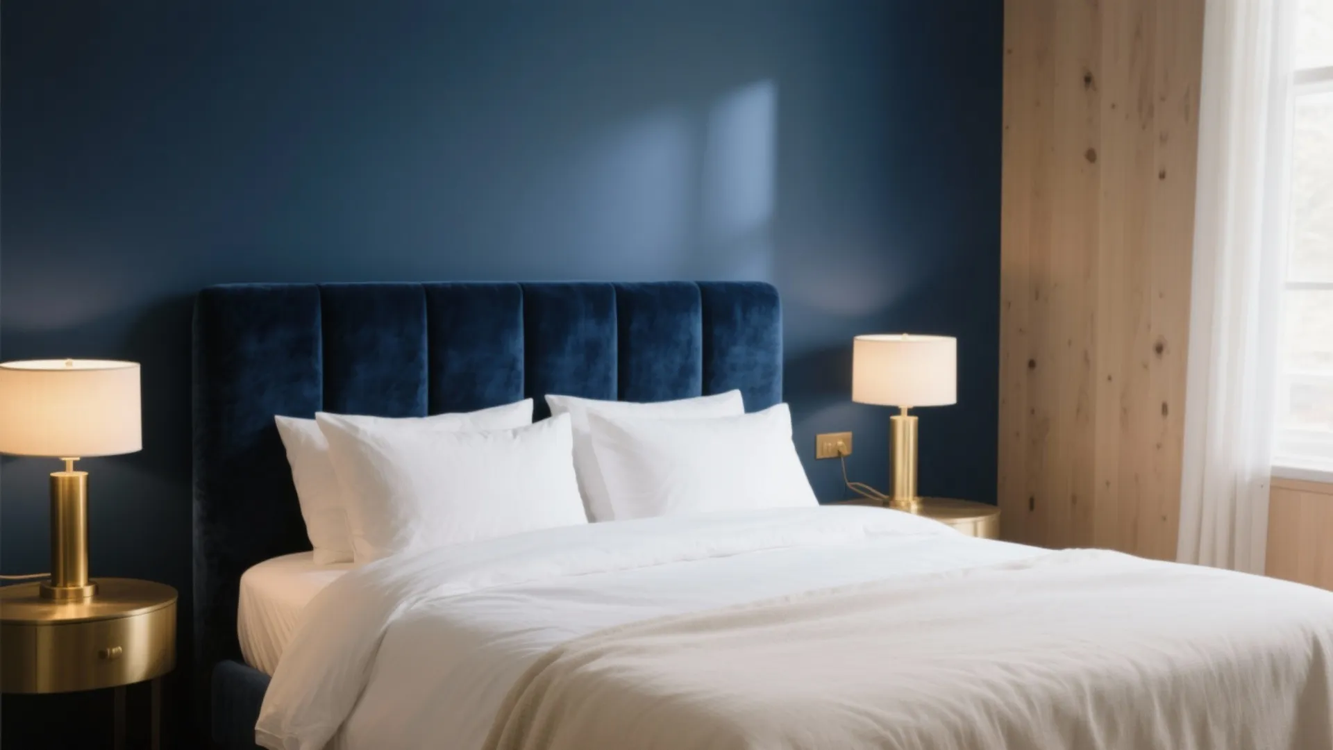 Midnight Blue Velvet-Matte Accent Wall