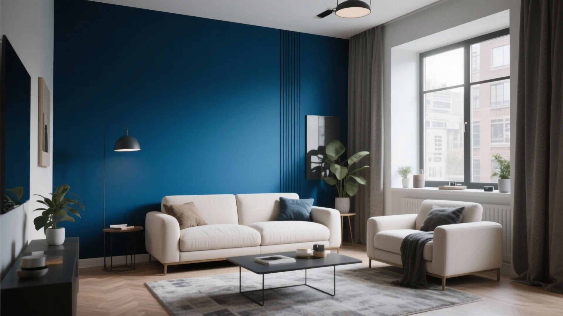 1. Bold Accent Wall with Deep Colors