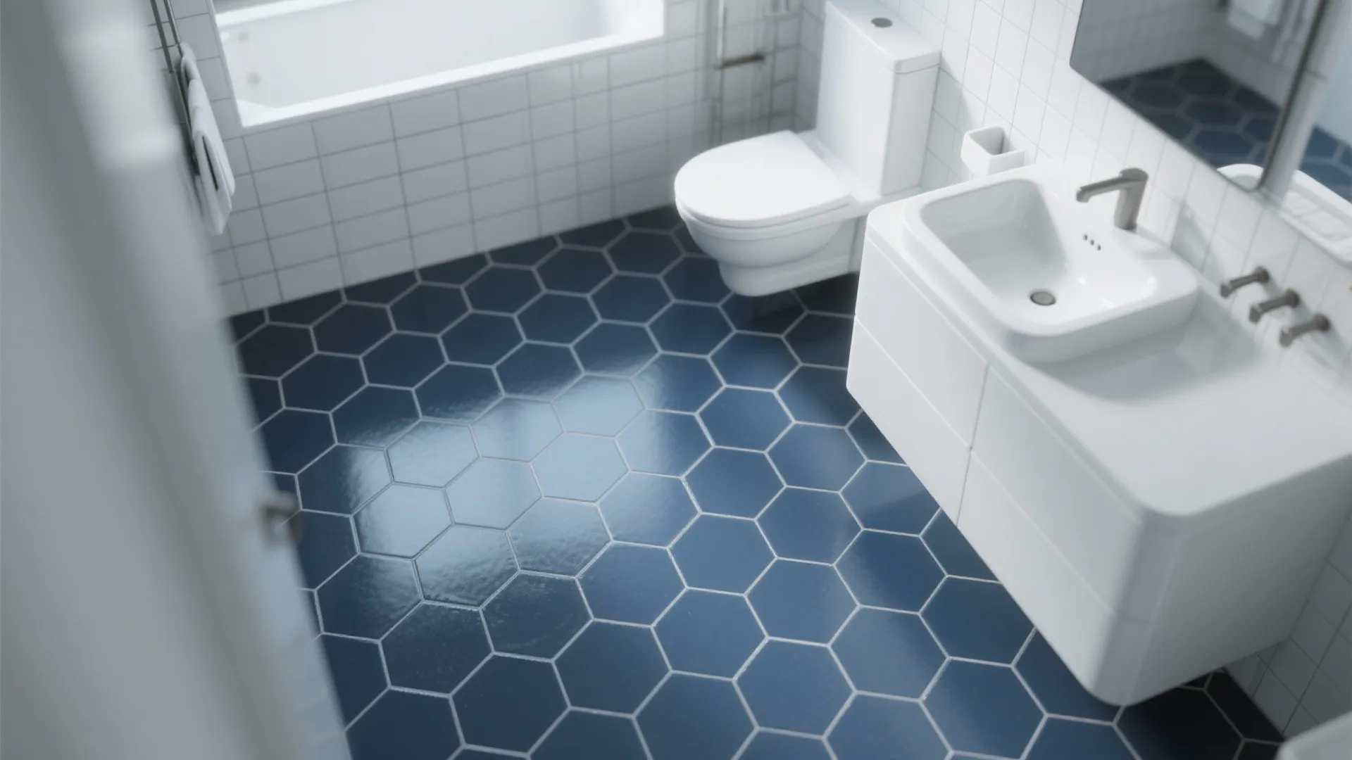 8. Midnight Blue Hexagons