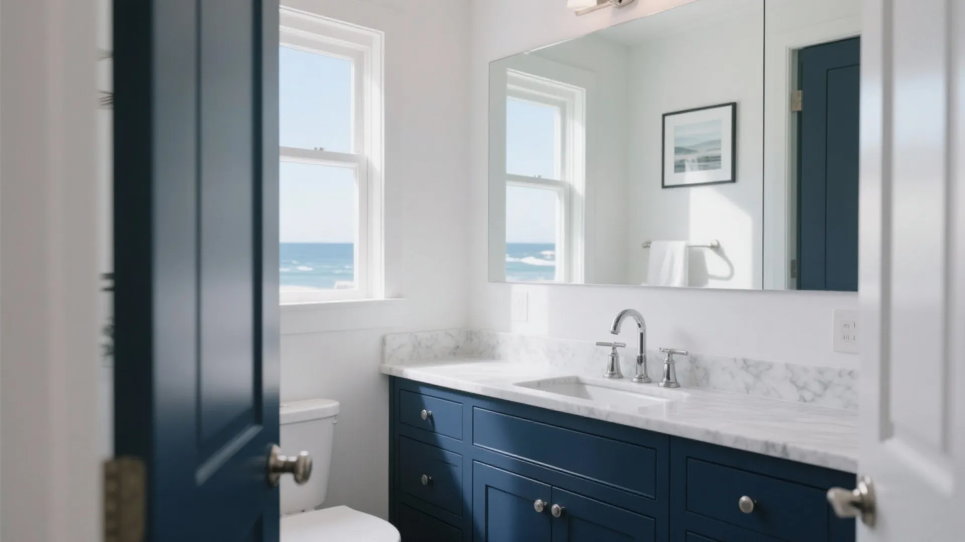 3. Midnight Blue Vanity