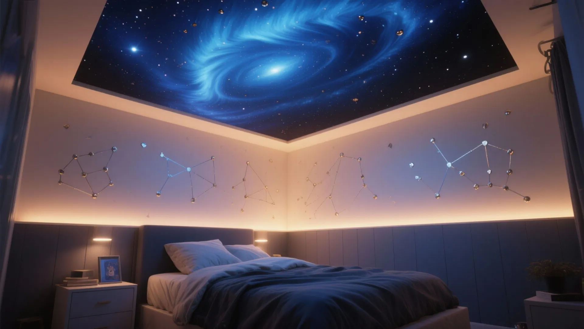 Midnight Sky with Metallic Highlights