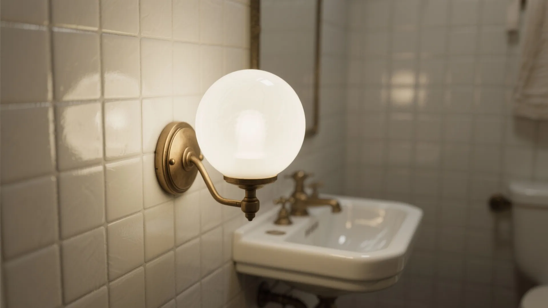 4: Glass Shade Milk Globe Sconces