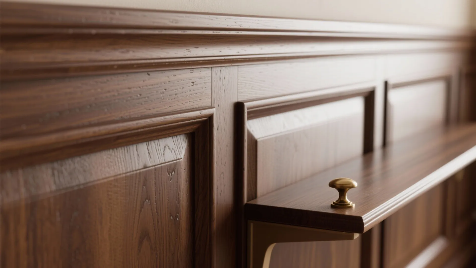 Rich Wood Paneling and Warm Millwork