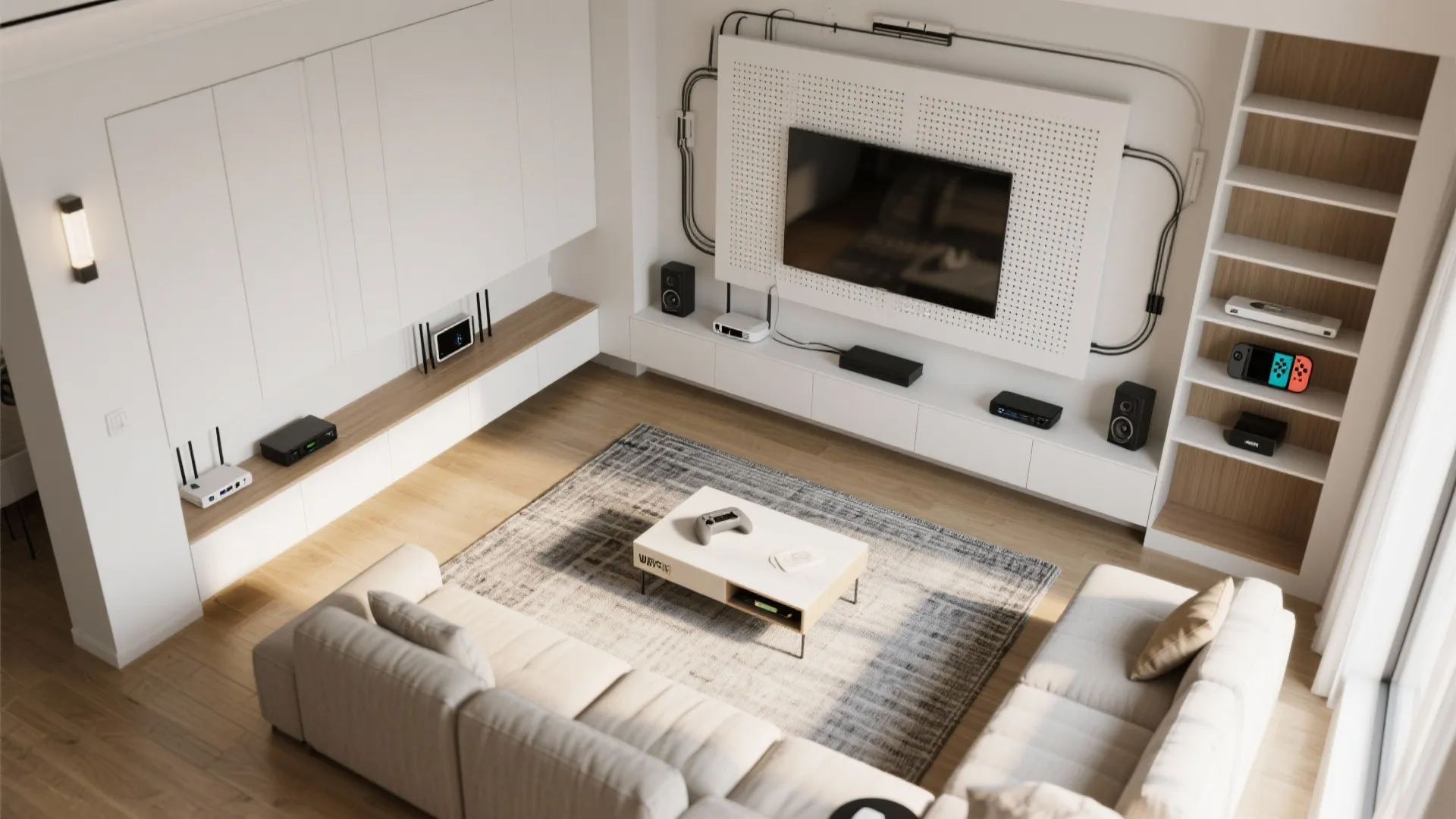 3) Tailored millwork that hides the mess