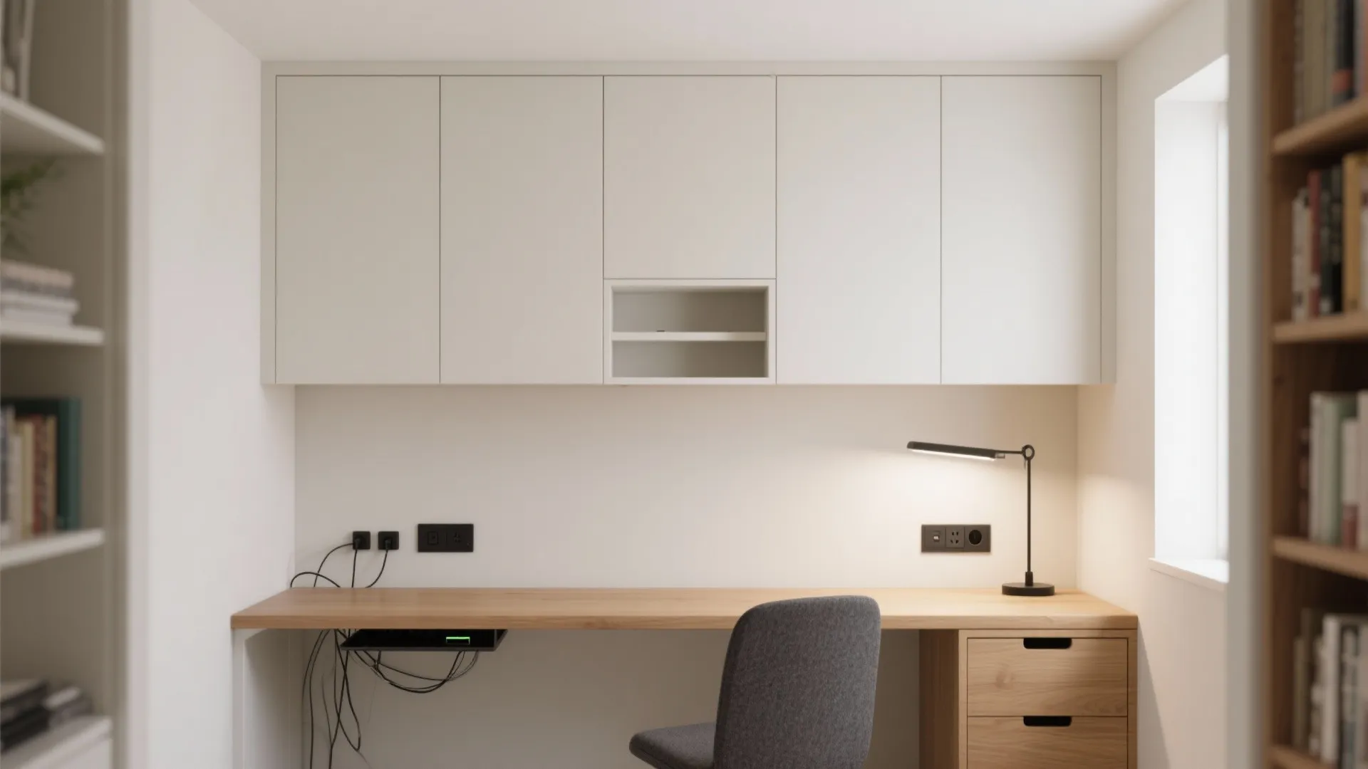 Minimalist Built-ins That Hide the Noise (Visual and Literal)