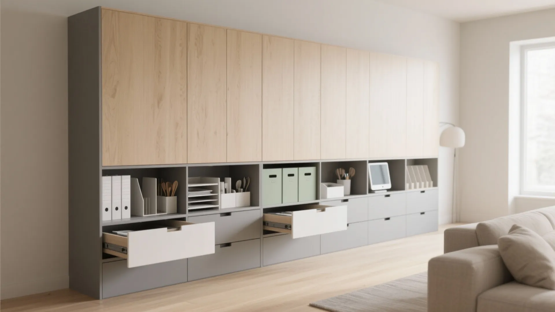 Minimalist drawer systems that do the heavy lifting
