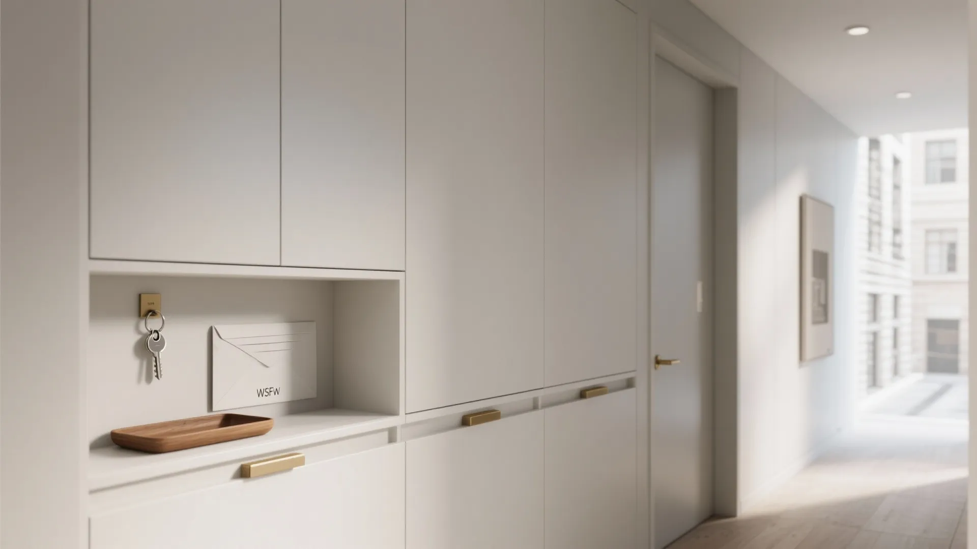 Minimalist Hallway Storage That Disappears