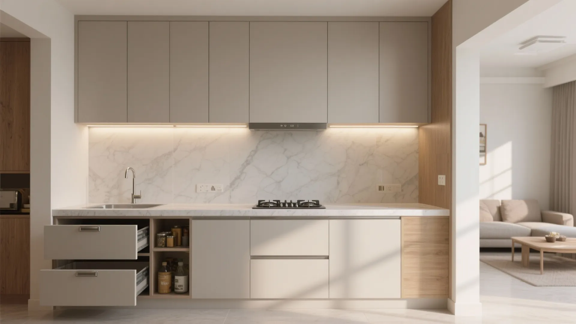 Minimalist kitchen storage