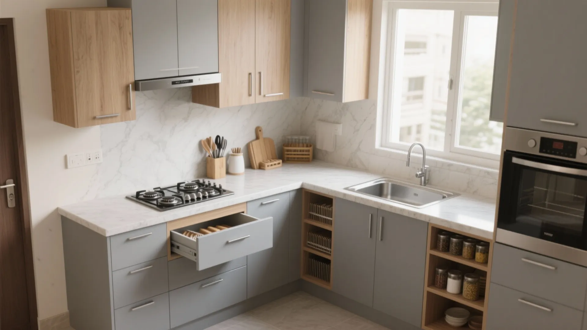 Minimalist kitchen storage that actually fits life