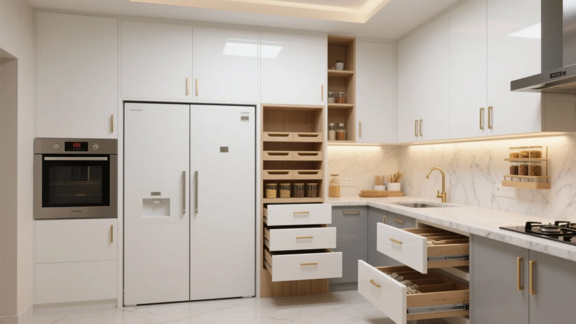 Minimalist kitchen storage that actually works