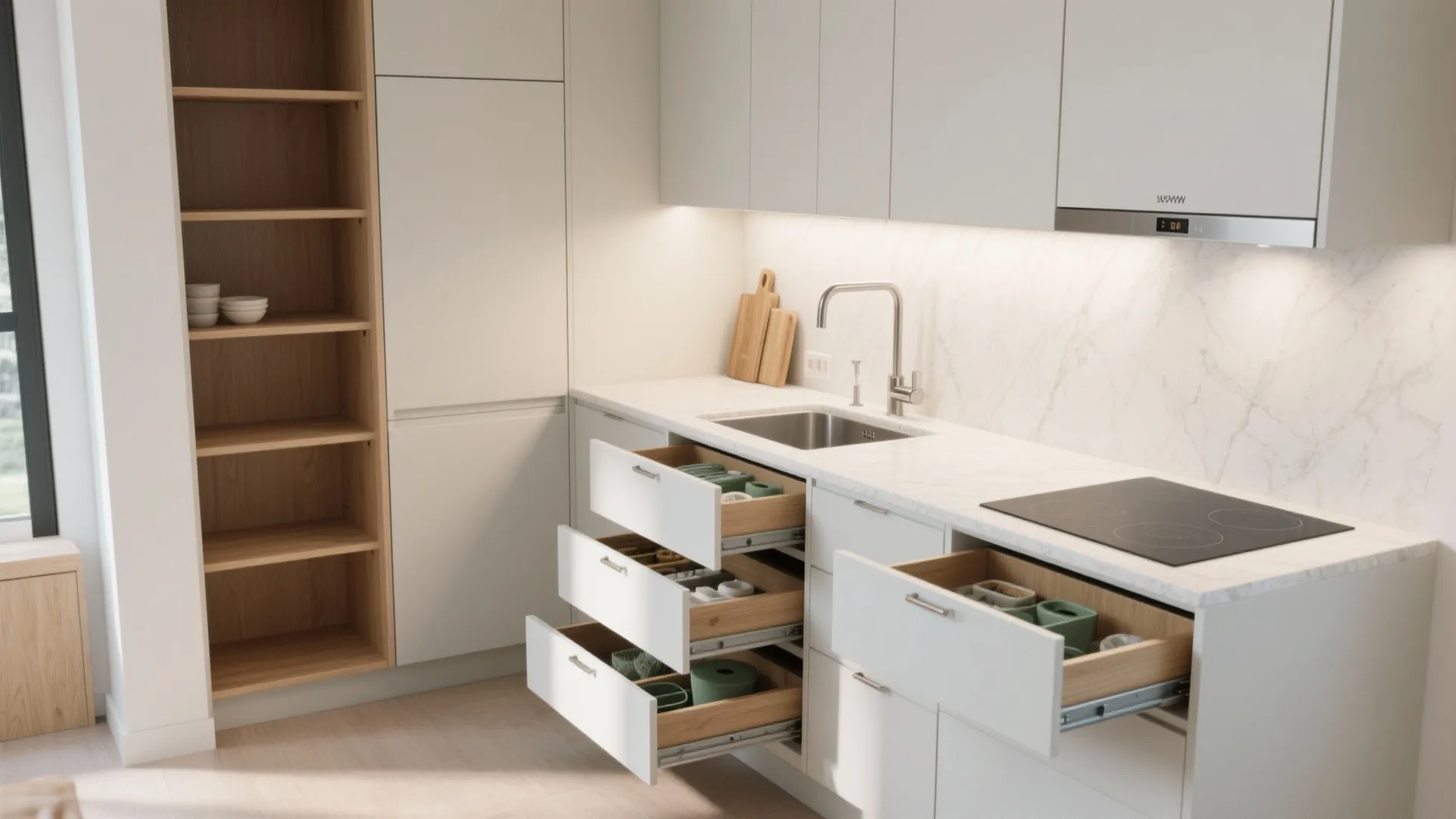 [Section: Inspirations] Minimalist kitchen storage that hides everyday chaos
