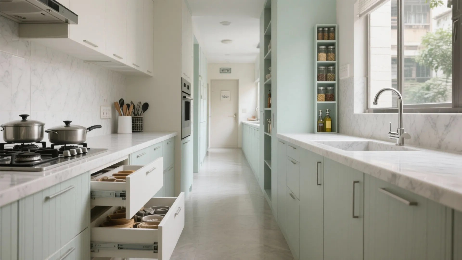 Minimalist kitchen storage that actually fits a 1 BHK