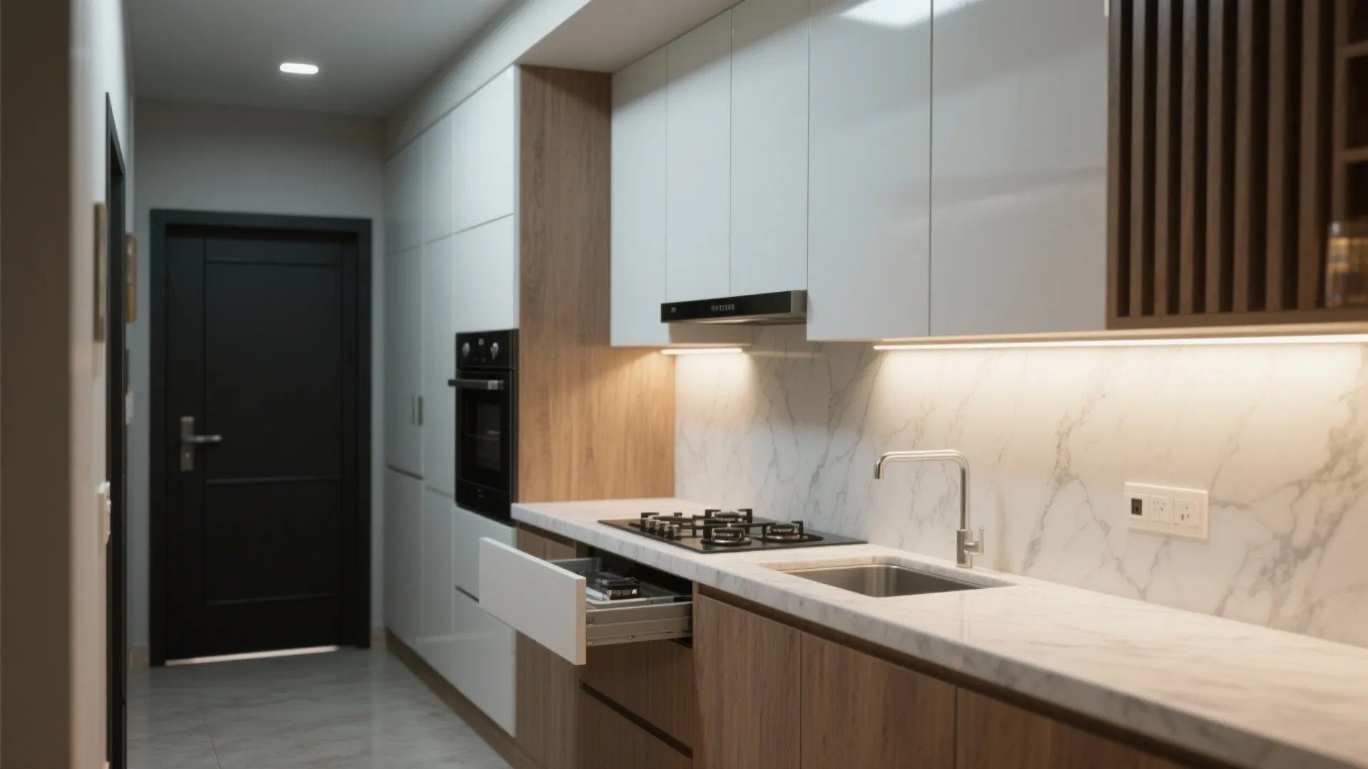 Minimalist kitchen storage that actually doubles capacity