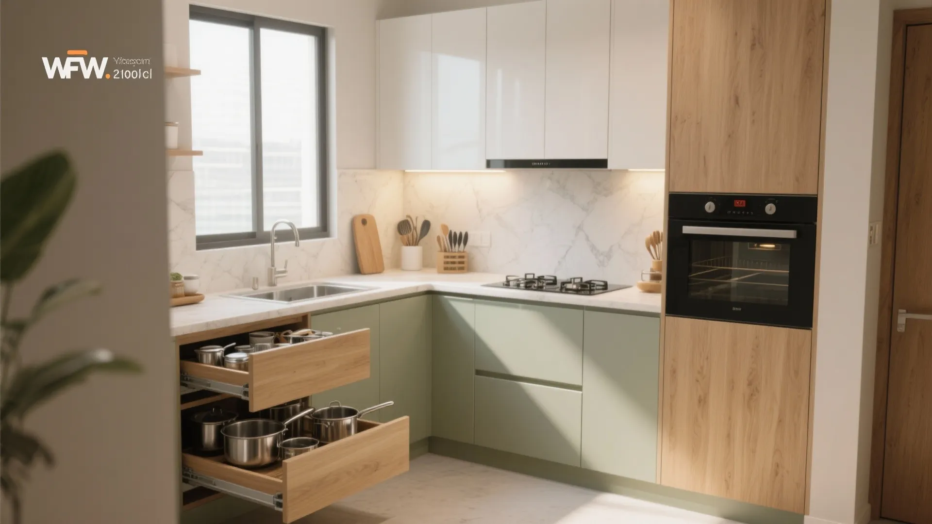 Minimalist kitchen storage that actually works