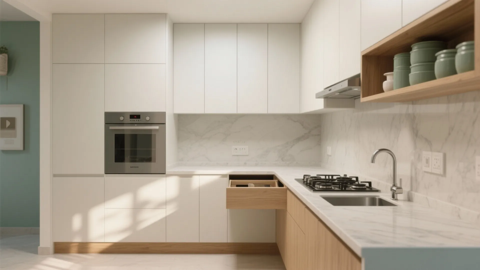 Minimalist kitchen storage that actually works