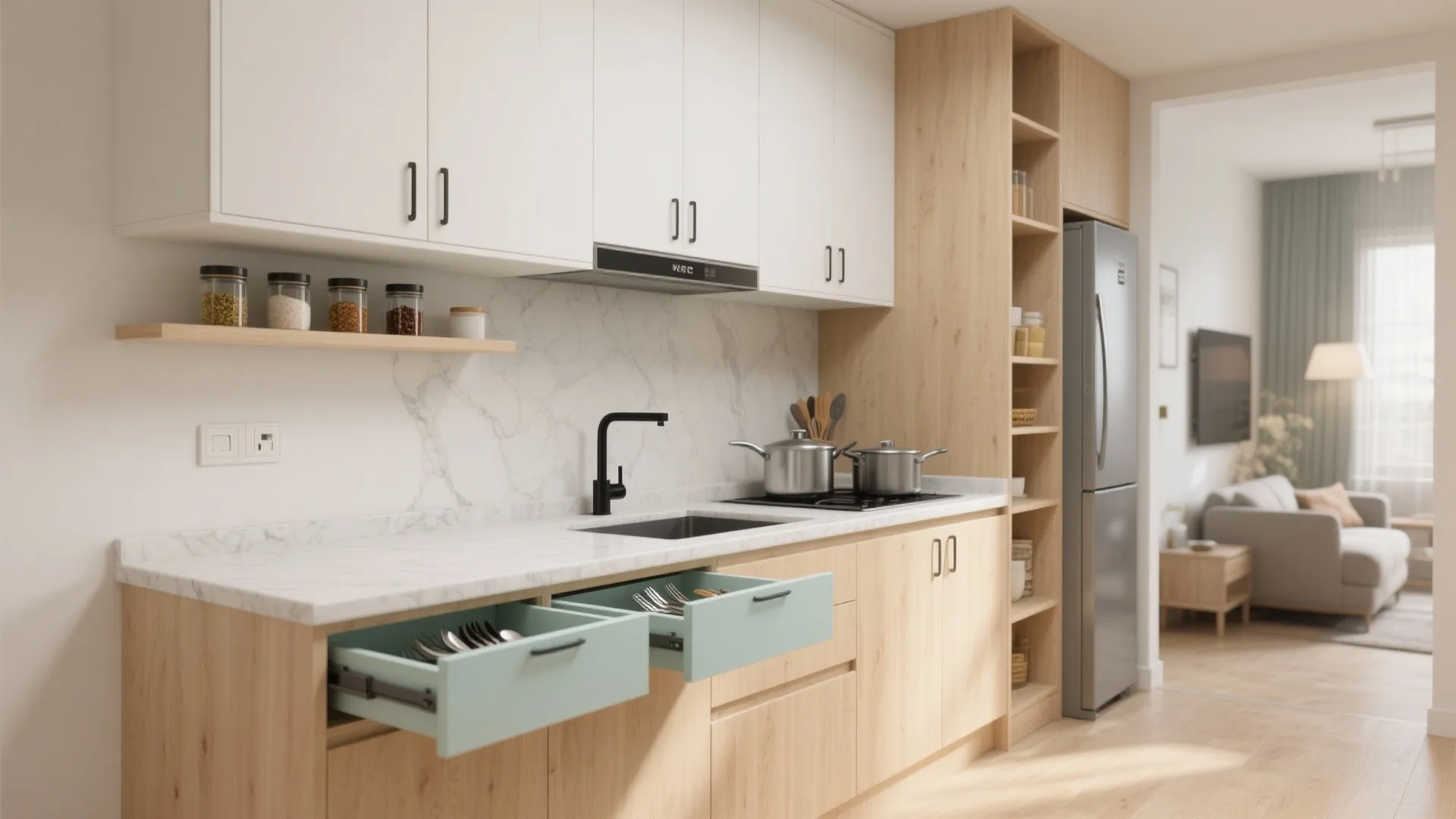 Minimalist Kitchen Storage That Works Hard