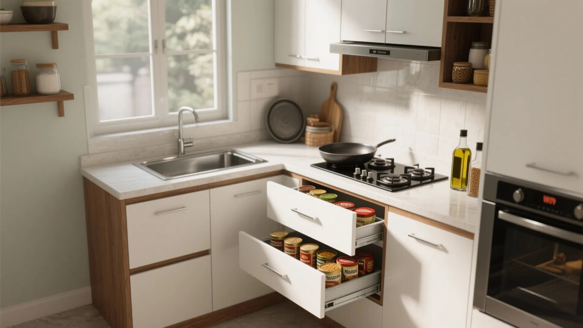 Minimalist Kitchen Storage That Loves Bengali Cooking