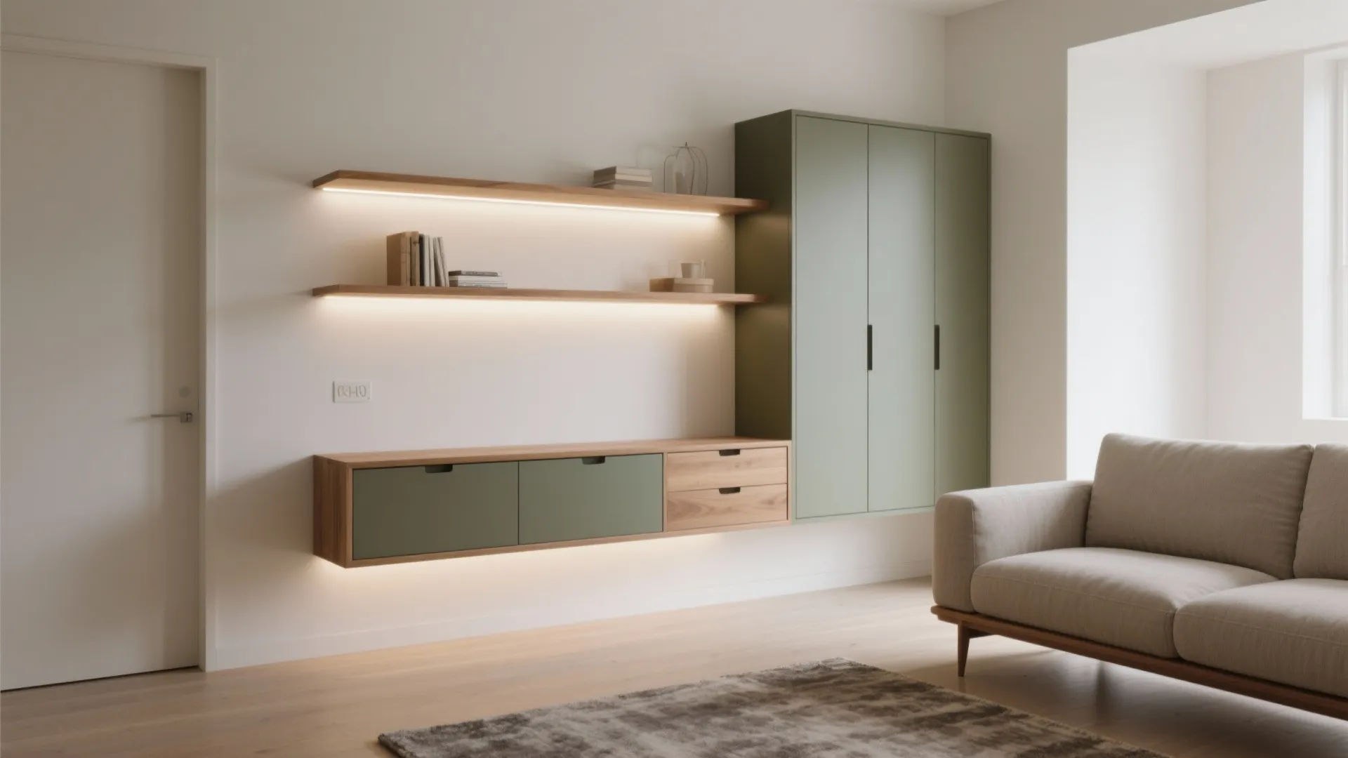 Minimalist Storage That Hides the Mess (and Lifts the Room)
