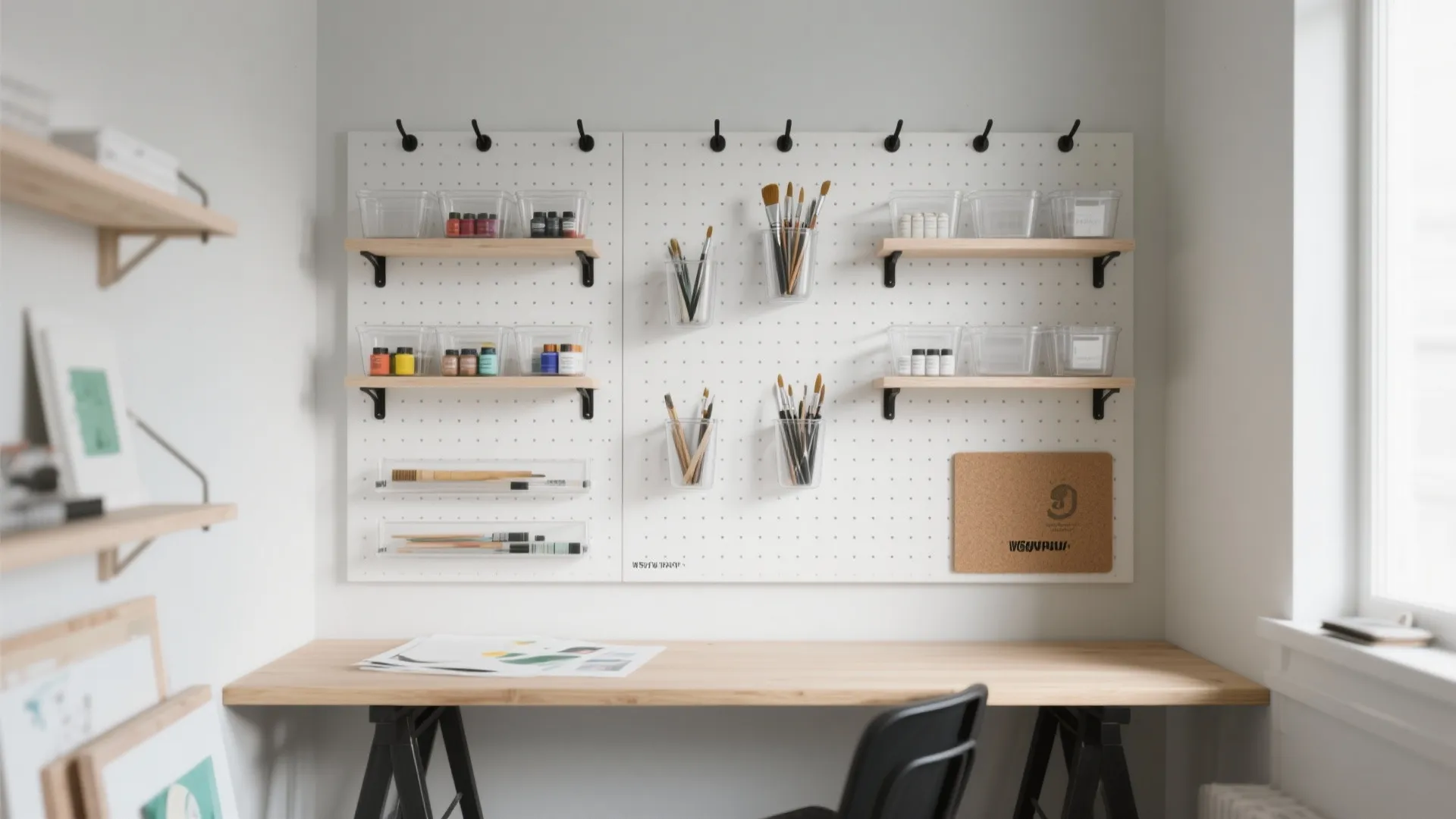 Minimalist art supply storage