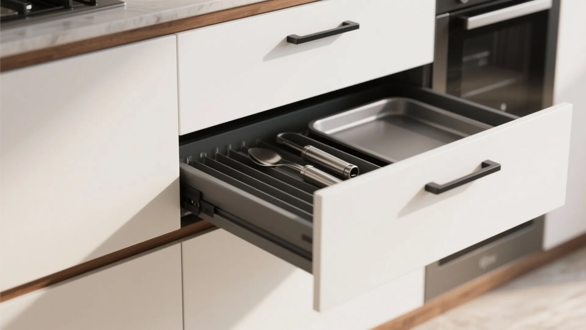 Minimalist Kitchen Storage (Hide the Noise)