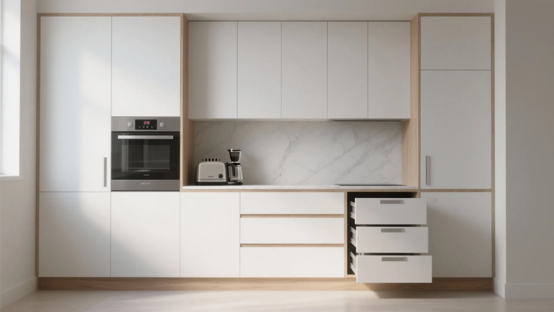 Minimalist Kitchen Storage That Disappears