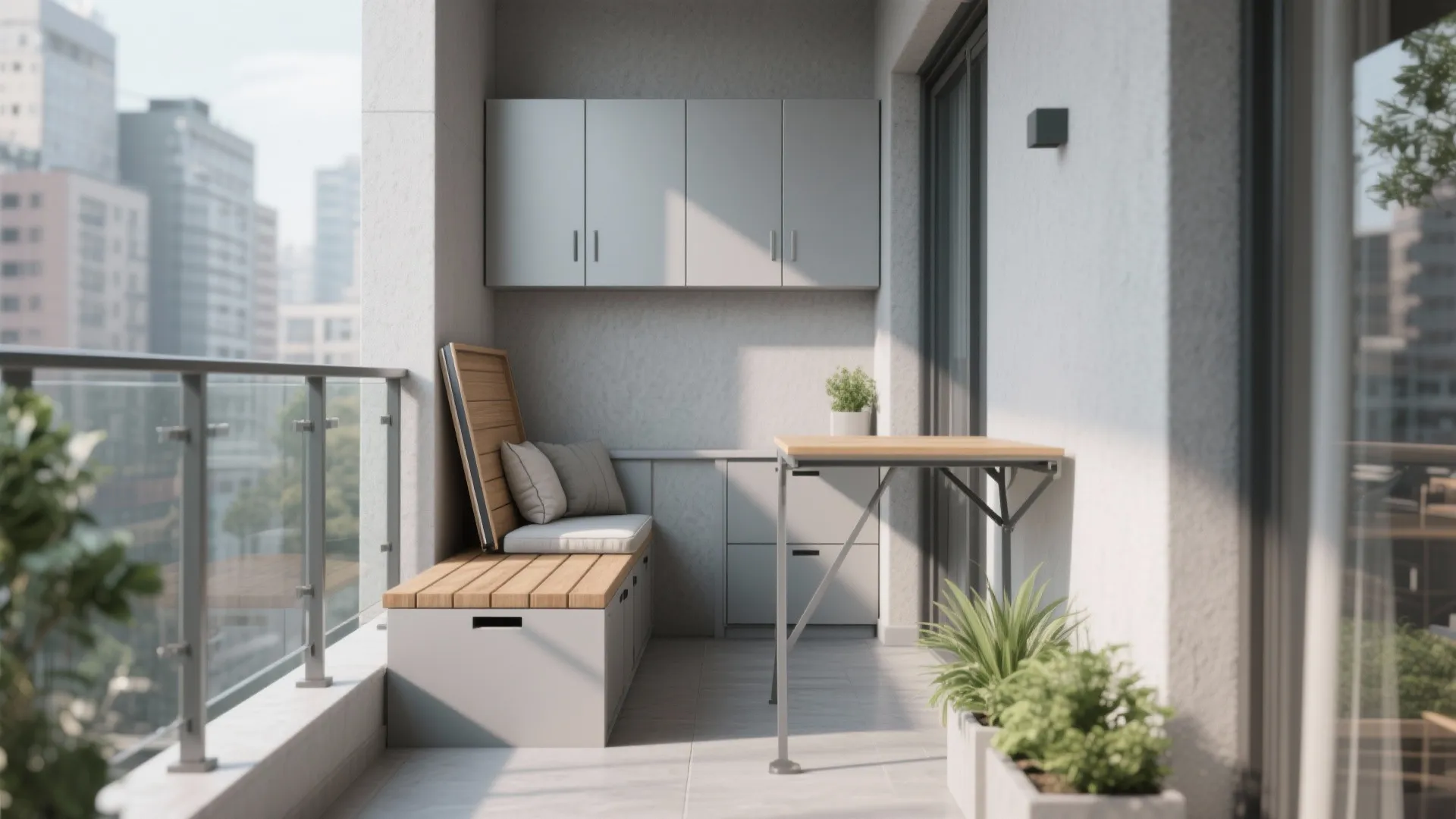 Minimalist Balcony Storage Made Clear