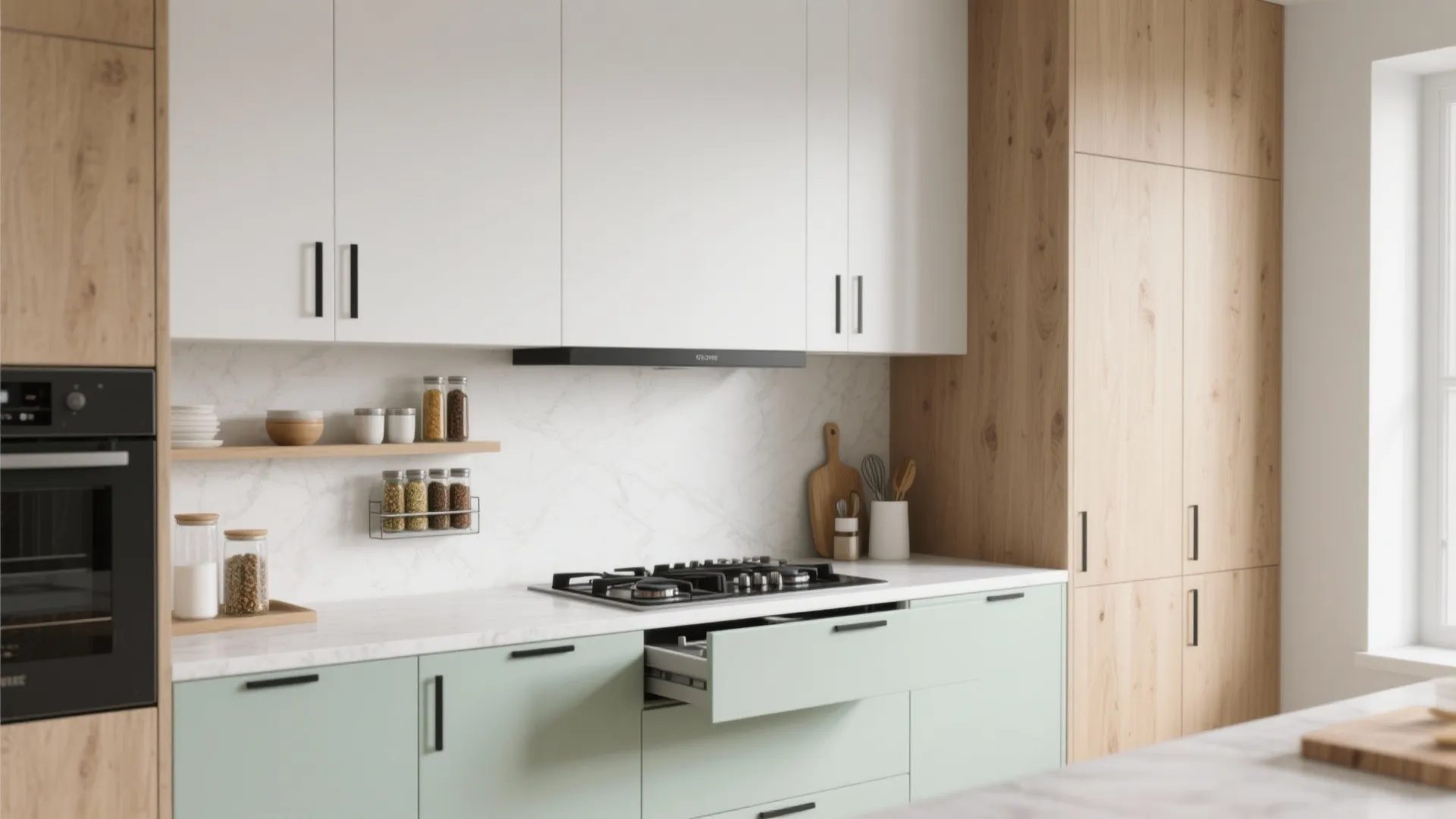 Minimalist Kitchen Storage That Hides the Clutter