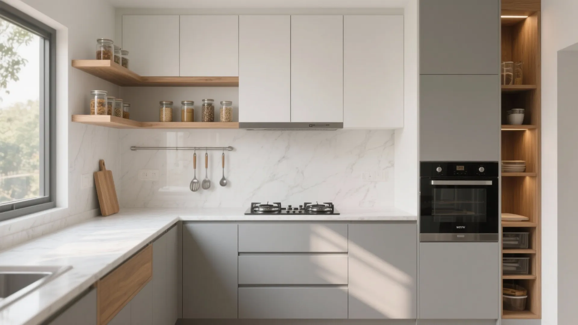 Minimalist kitchen storage that actually works