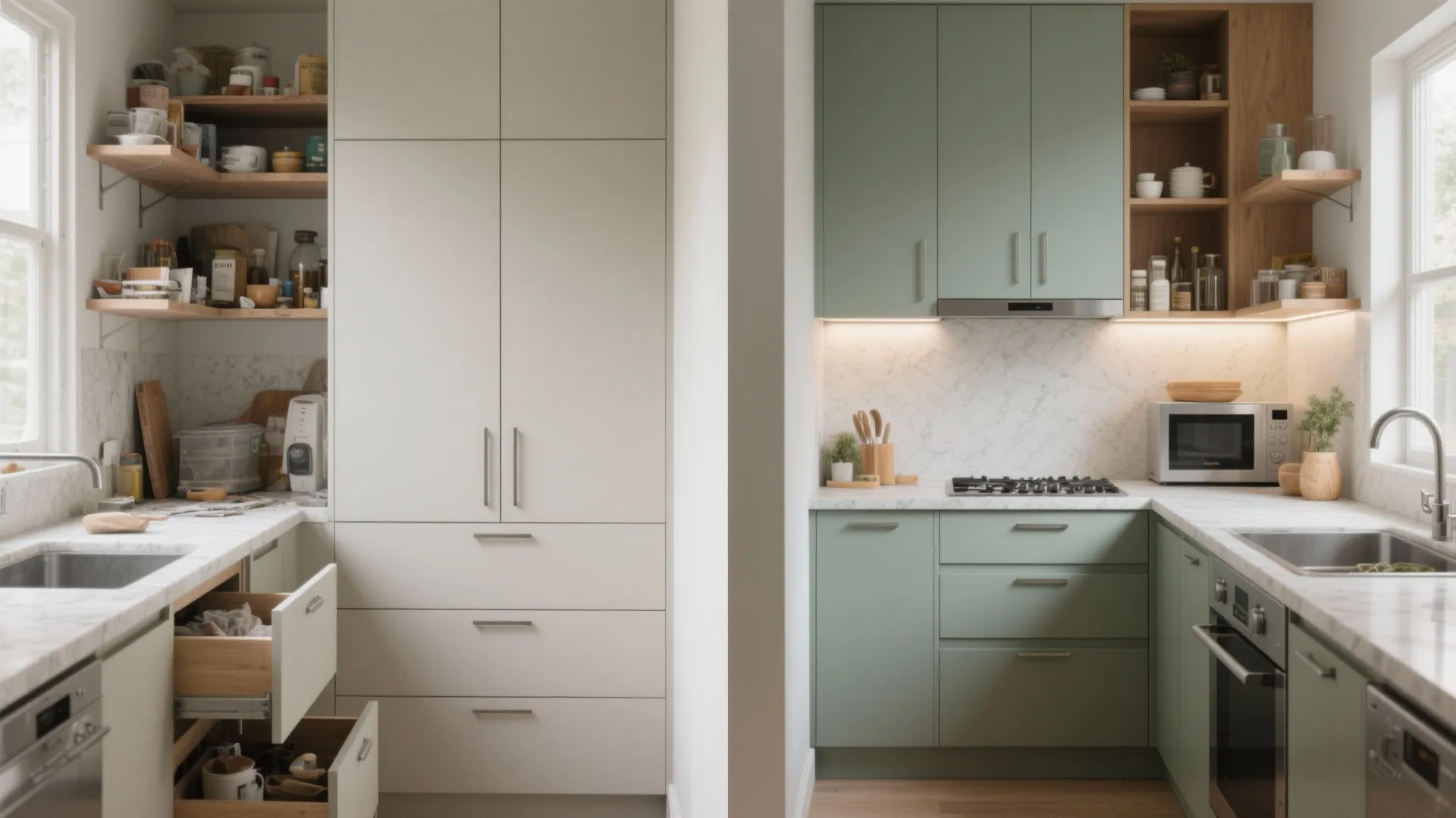 Minimalist kitchen storage that actually works