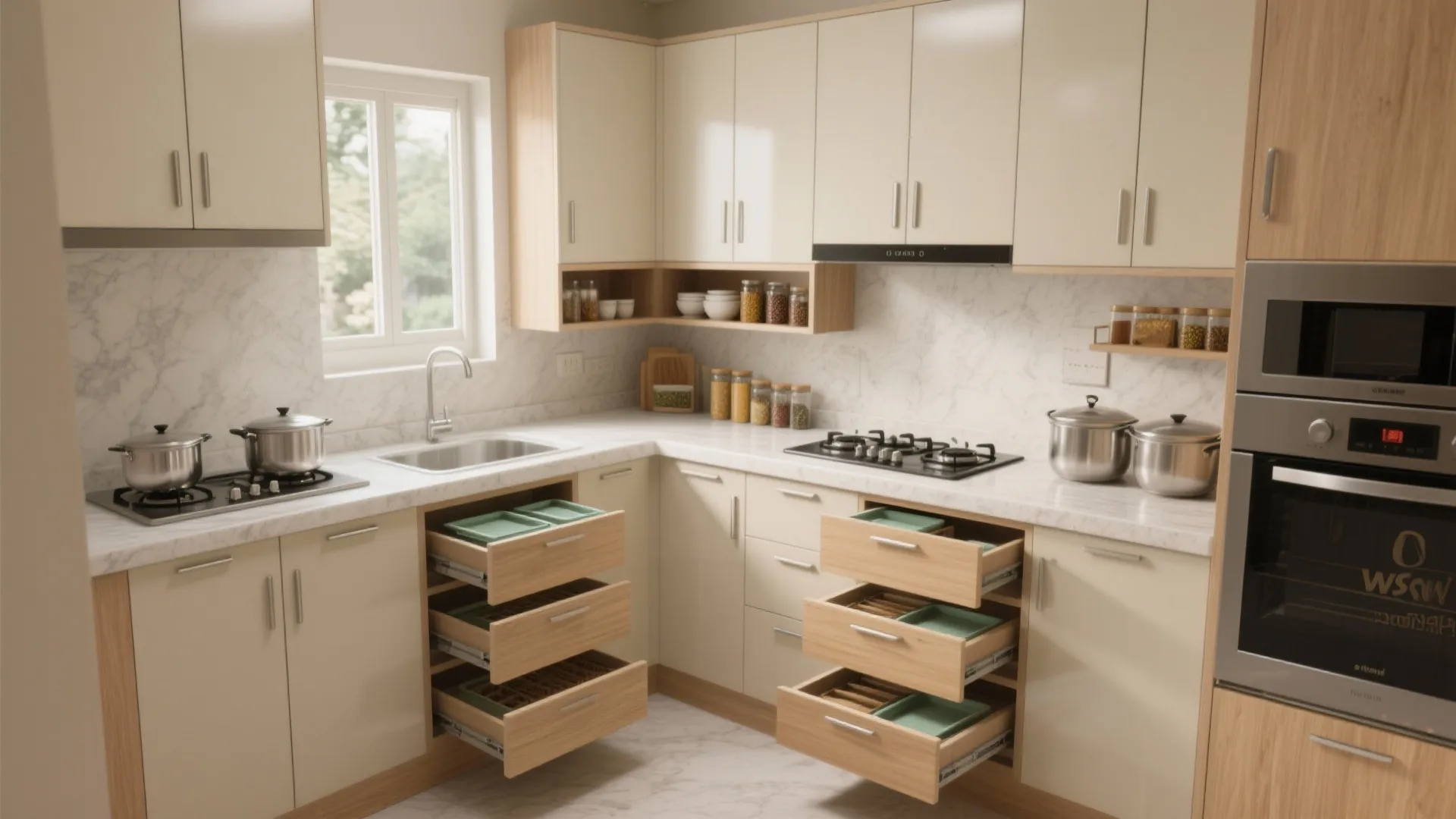 Minimalist kitchen storage that actually works