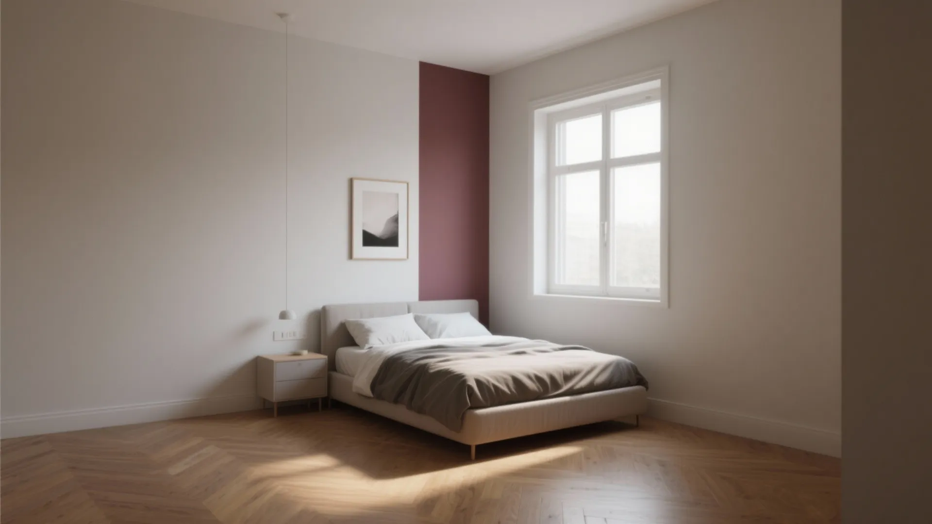 2. Mini accent wall — subtle, not shouting