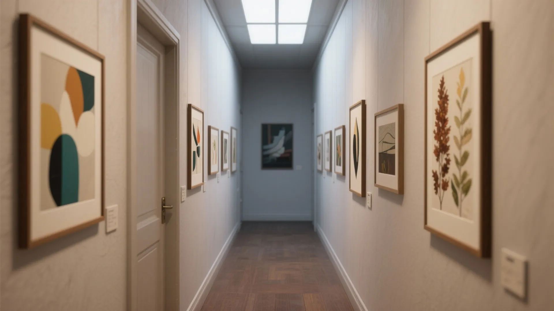 5. Rotating Mini-Gallery on a Narrow Wall