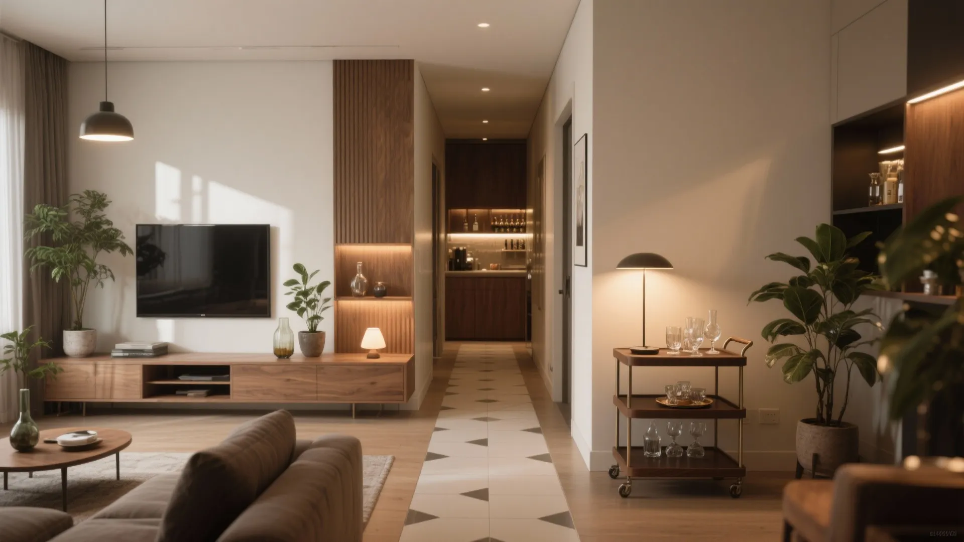 5. Flow for gatherings (and a mini bar corner)