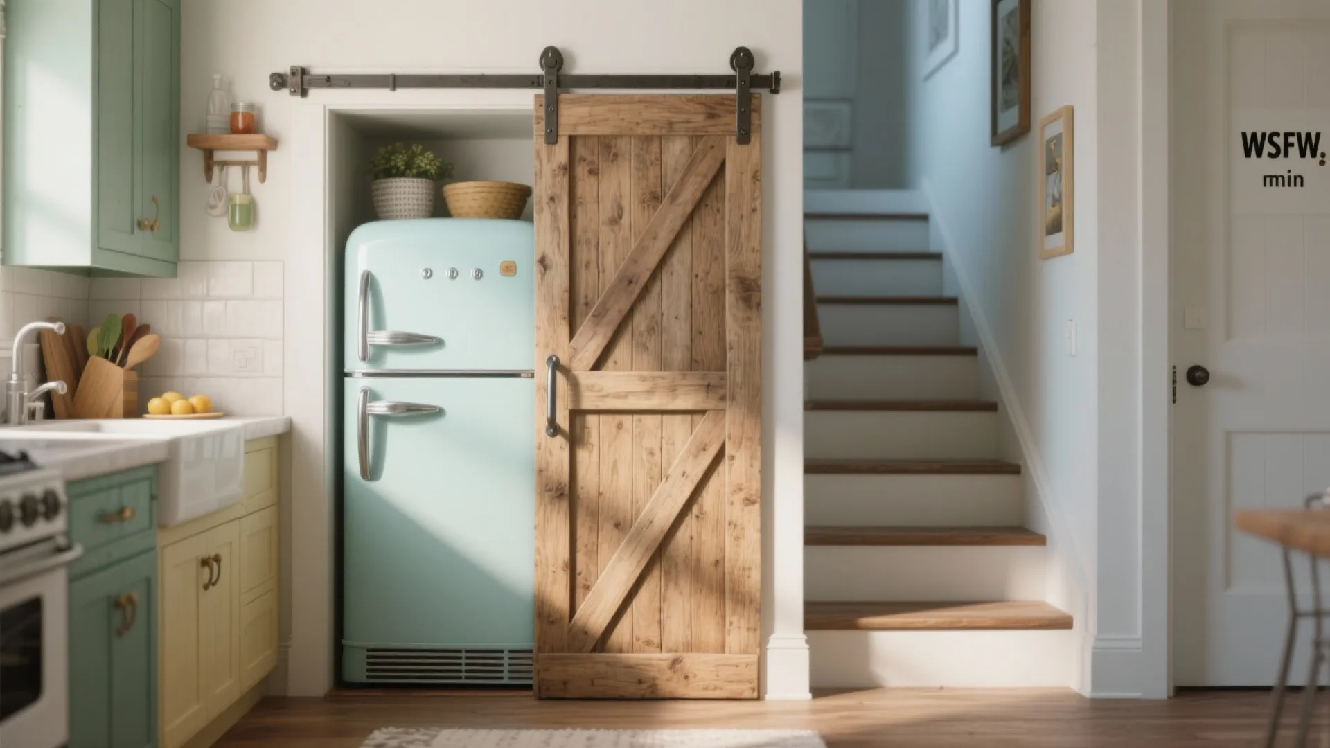 5. Mini Barn Door for Closet and Nook Doors