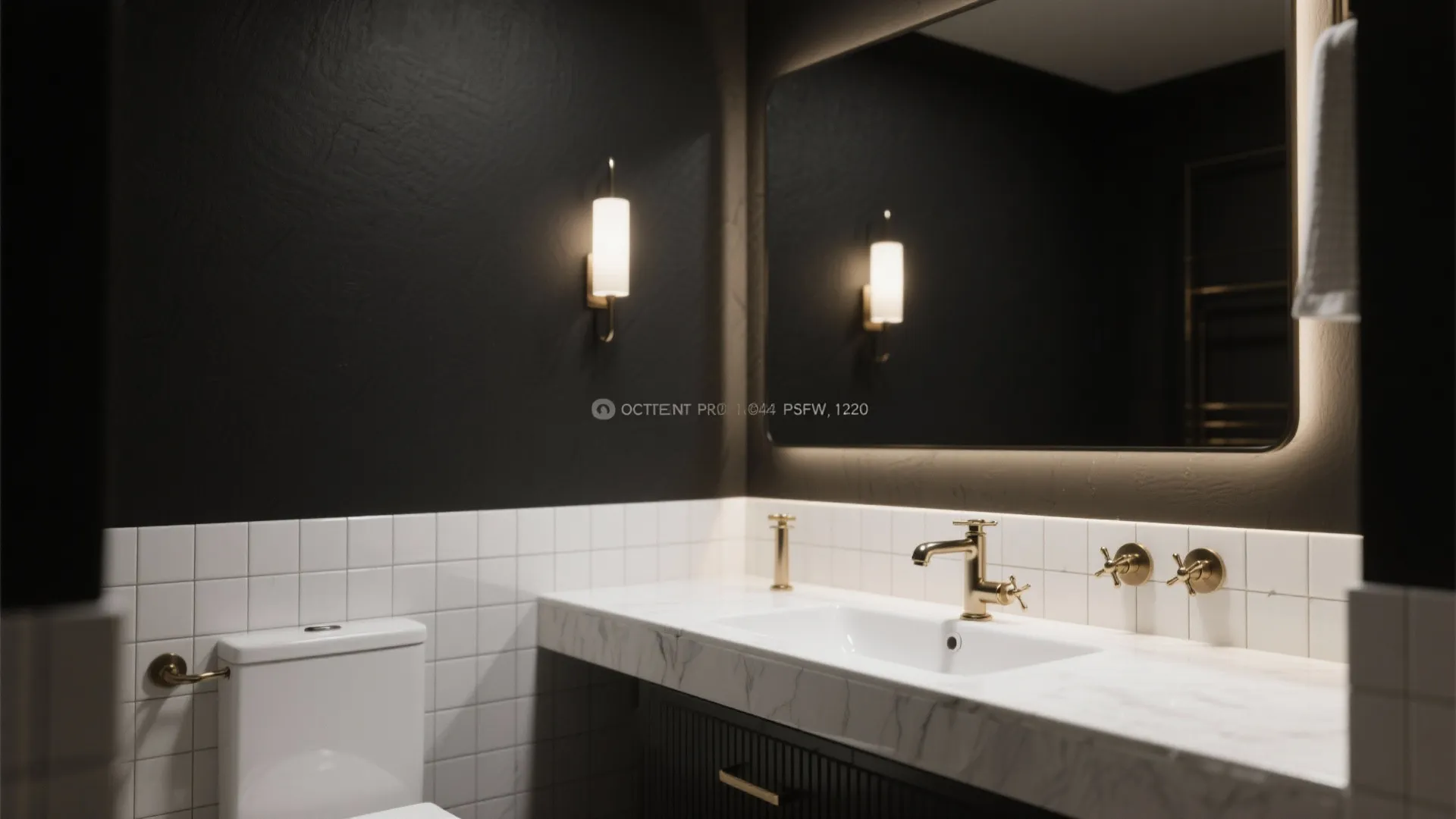 5. Mini Monochrome Bathroom