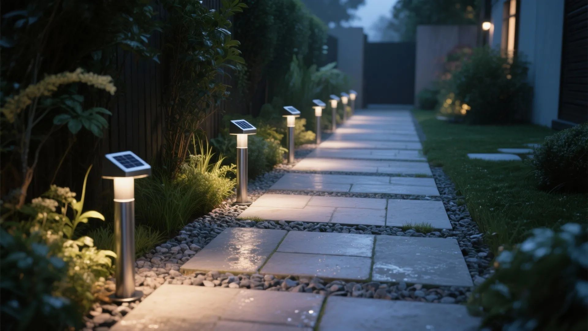 2. Define walkways with mini bollard lights