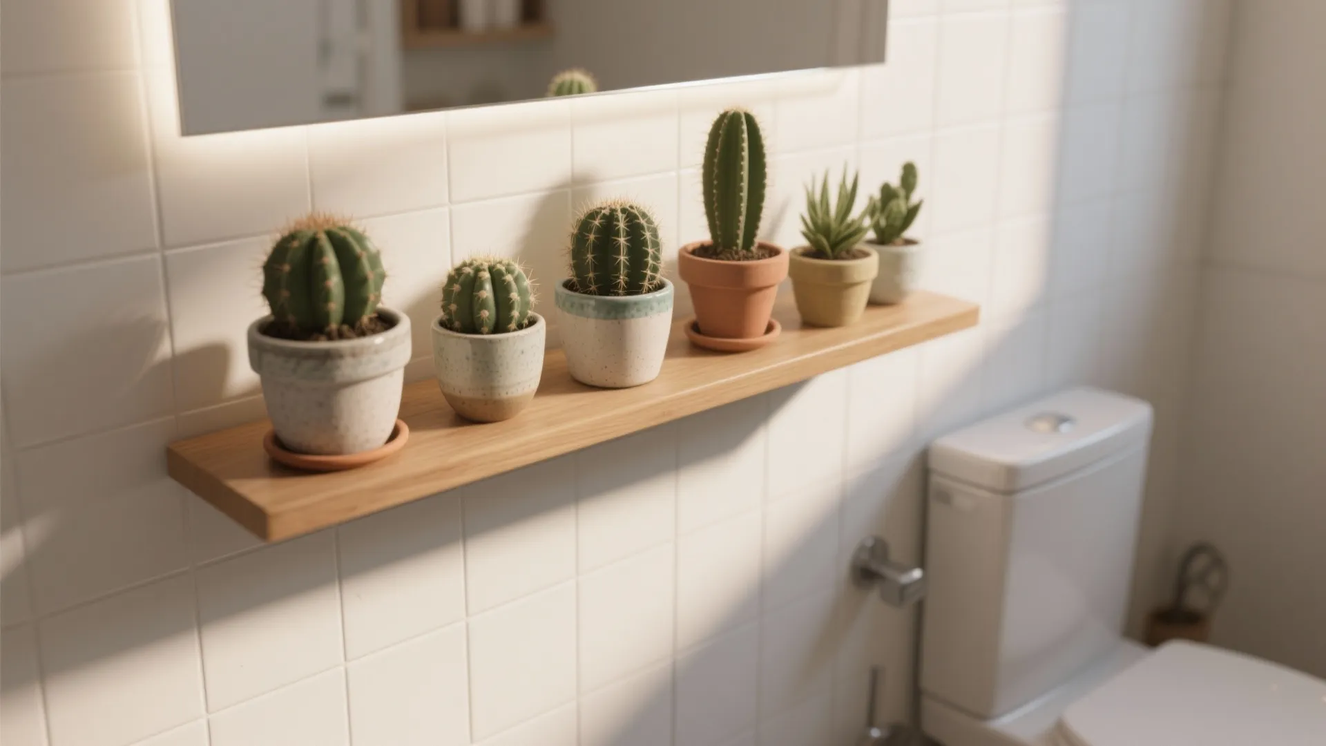 Tip 1: Mini Cactus Shelf Display