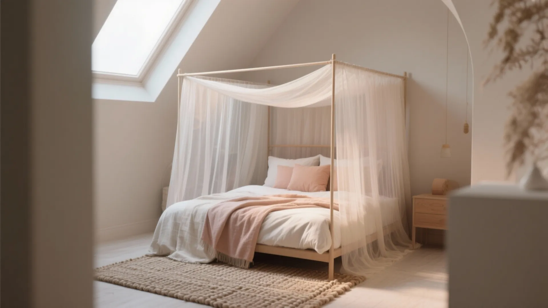 2. Mini canopy and layered textiles