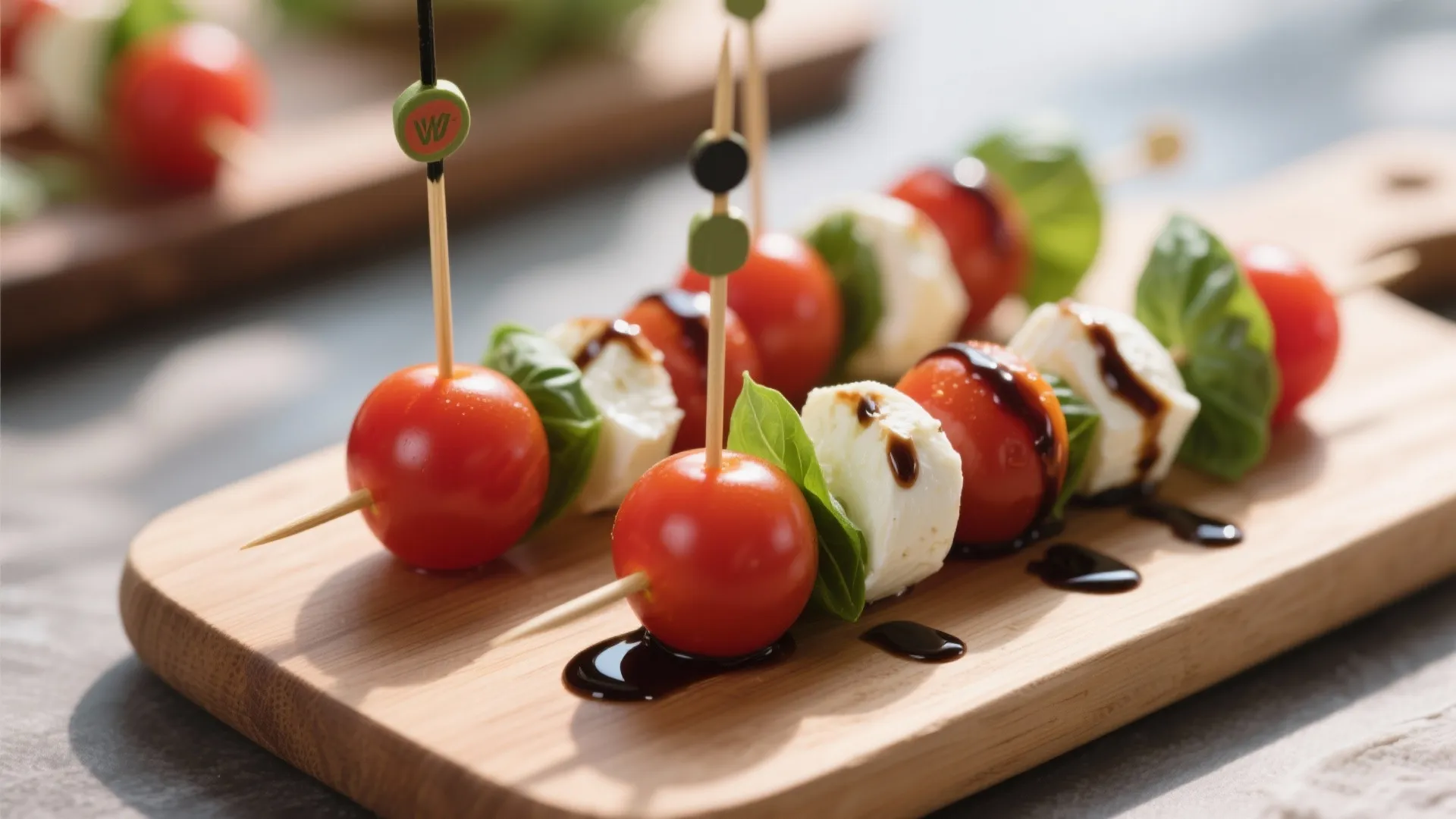 1. Mini Caprese Skewers