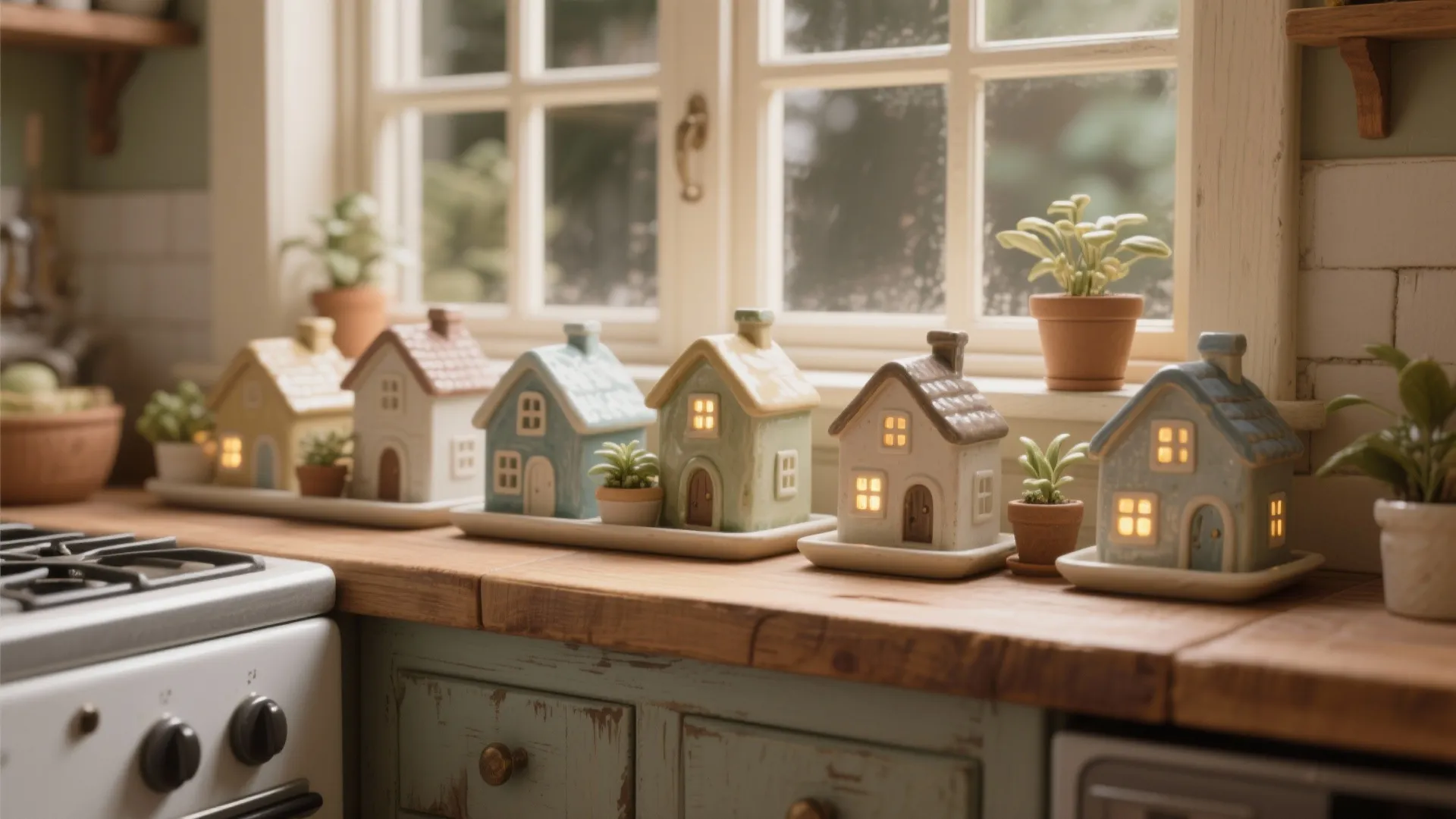 Painted Ceramic Houses: 5 Creative Ideas: Small ceramic houses, big personality — five playful ways to style them in tiny spaces