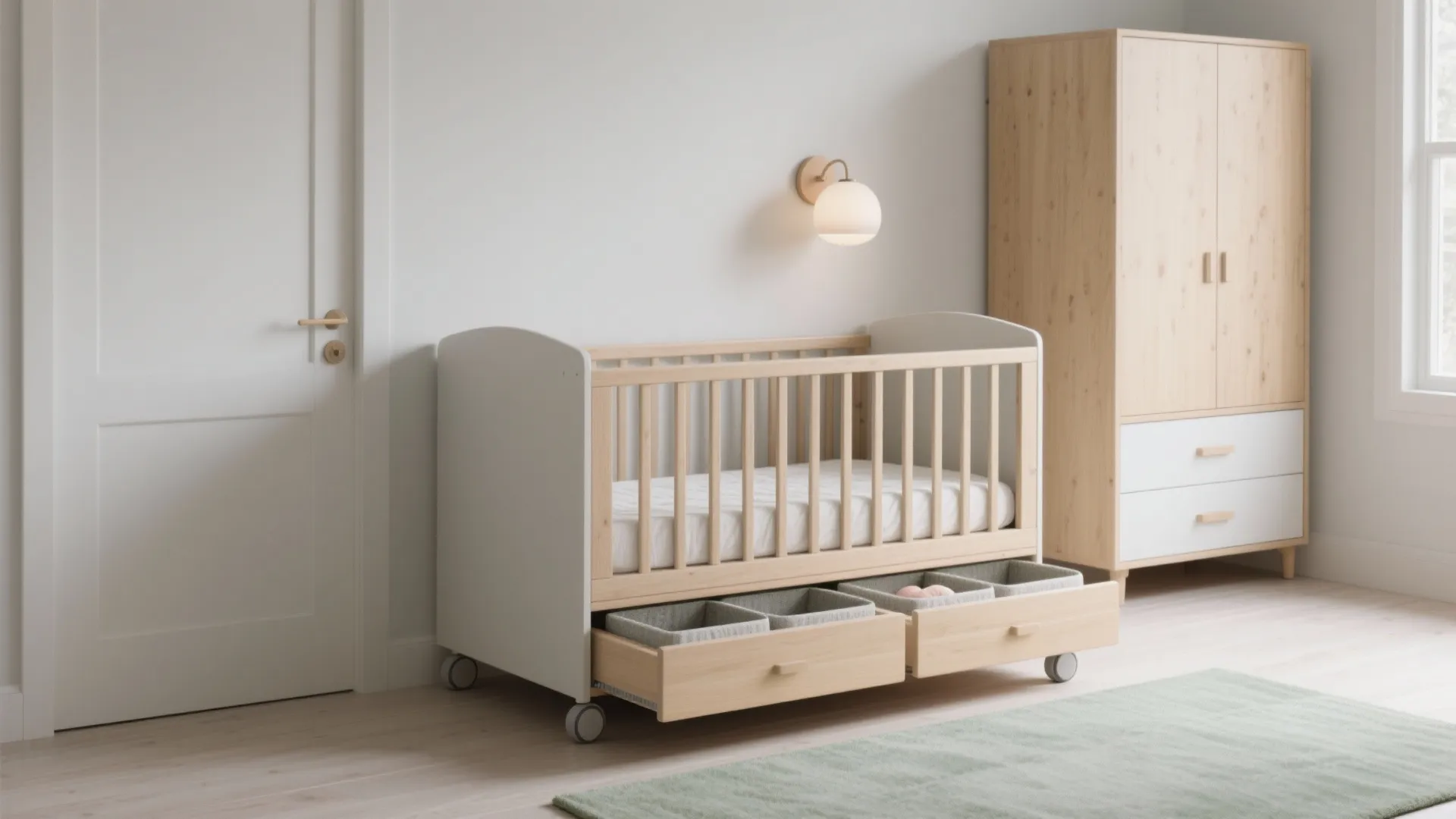 Mini Cribs with Built-in Storage