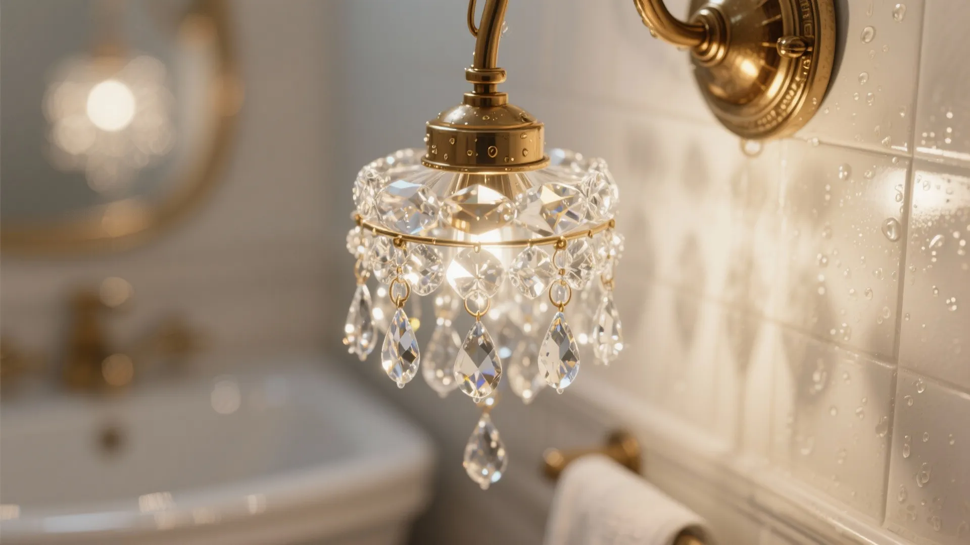 1. Mini Crystal Chandelier for a Touch of Glam