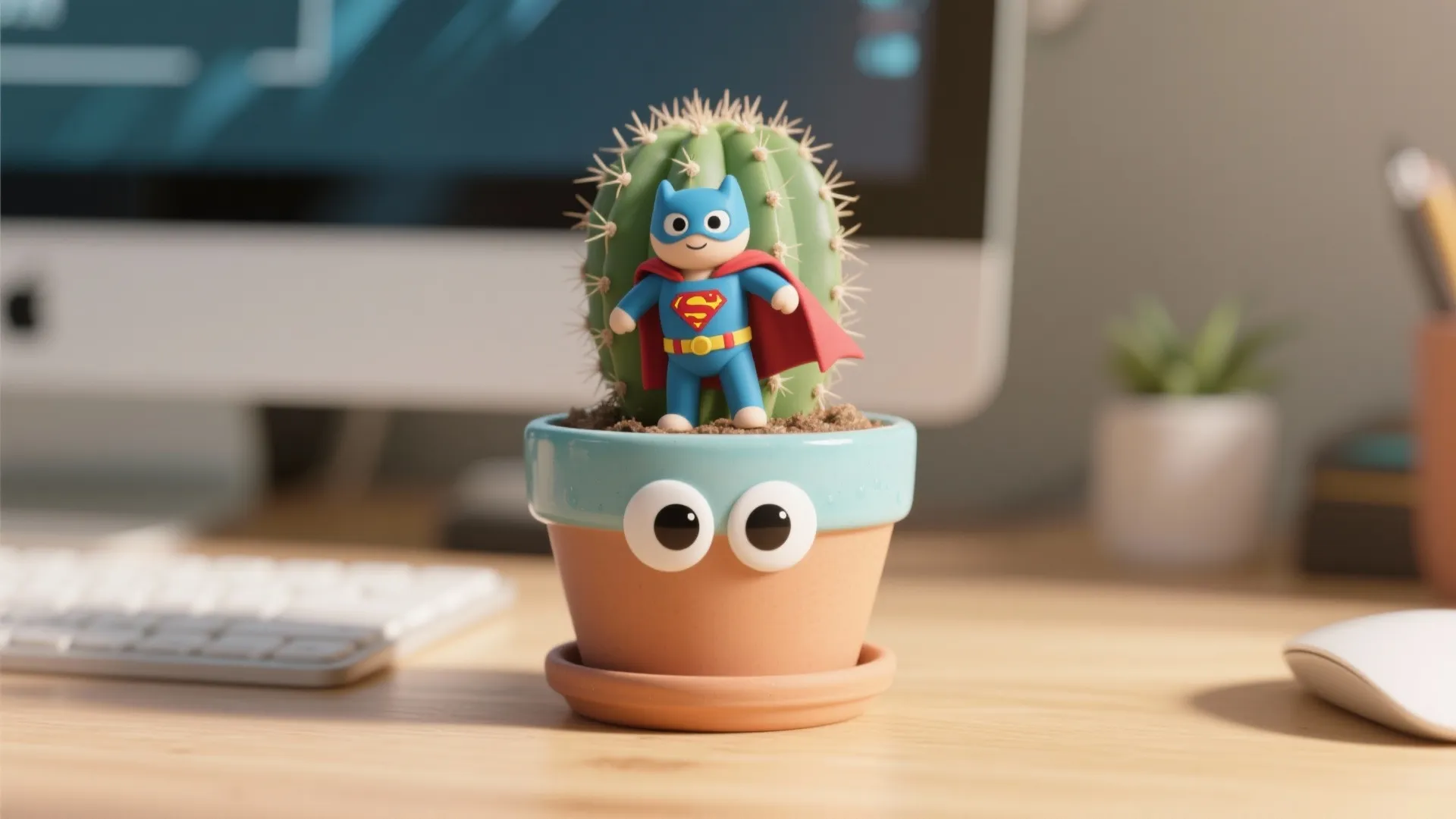 1. Mini Desk Plant with a Personality