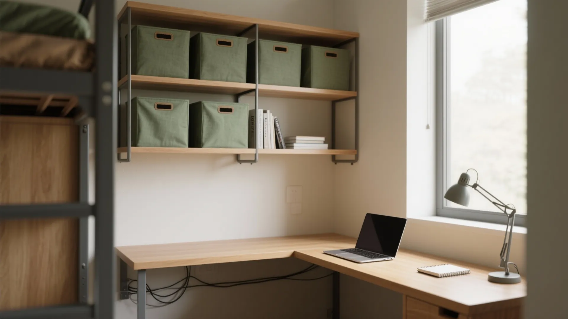 Minimal Desk, Max Vertical Storage