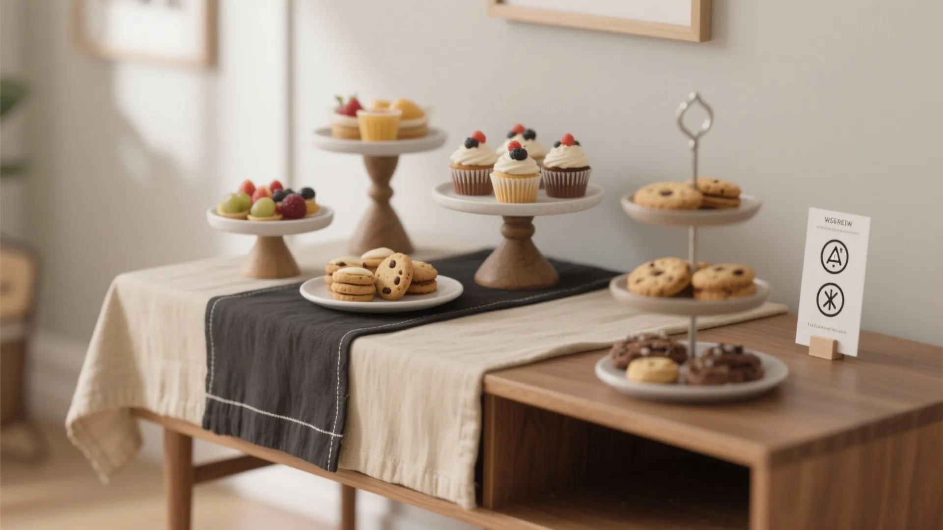 High-Contrast Mini Dessert Bar (Allergen-Smart)