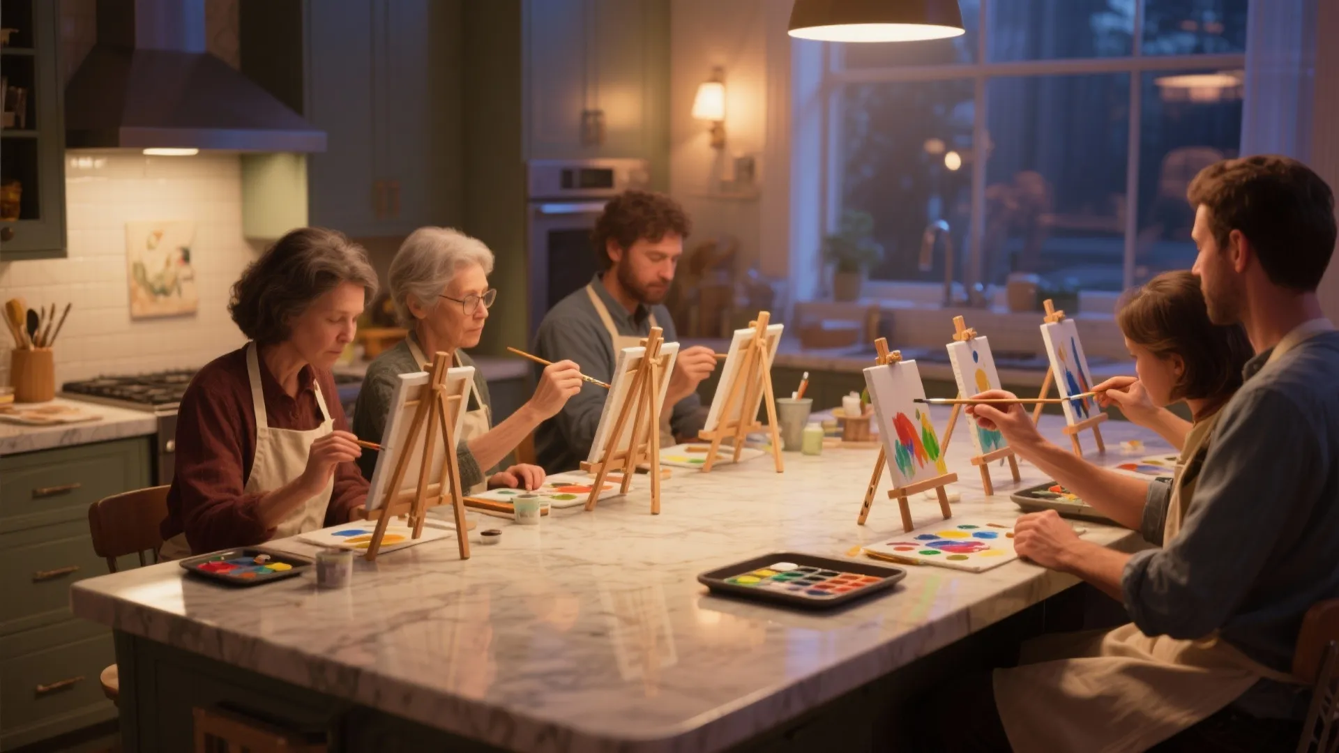 3. Mini Easel Workshops: Countertop Creativity