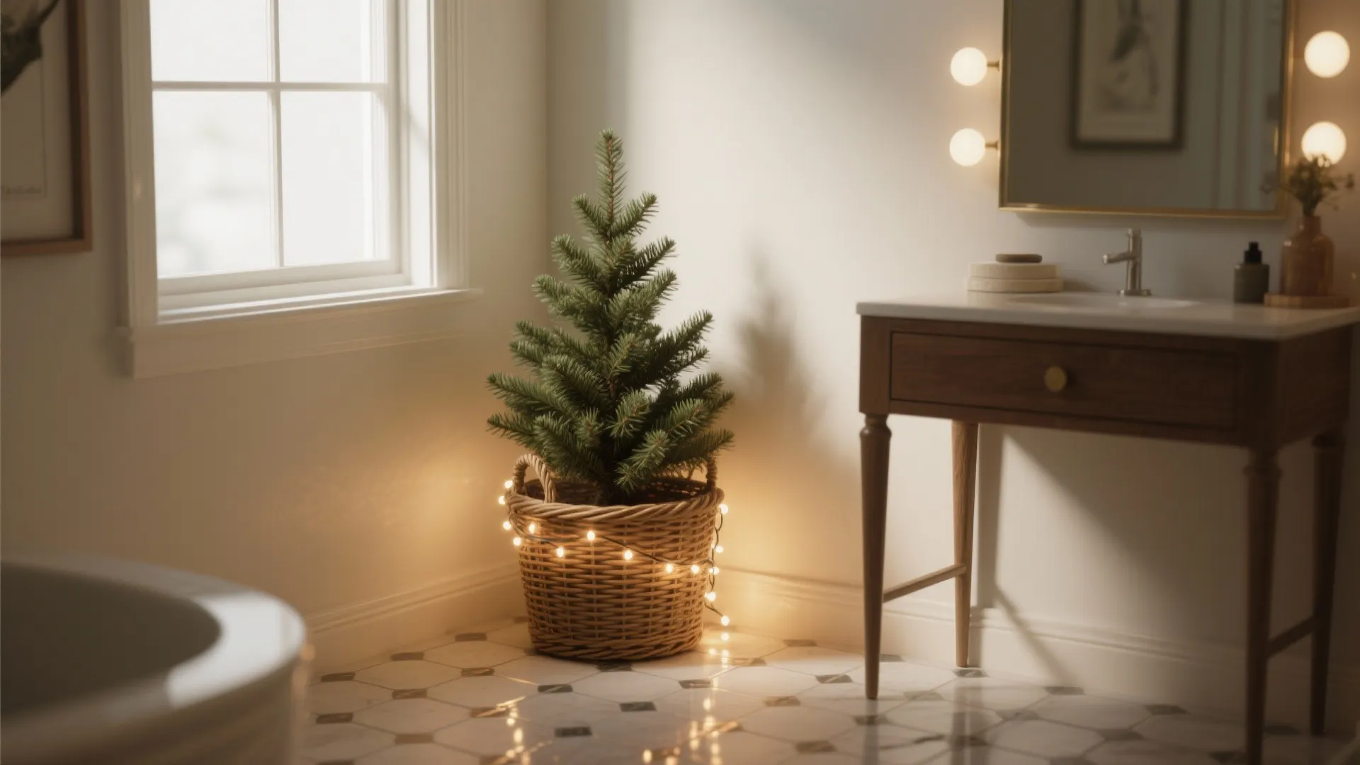 1. Mini evergreen corner